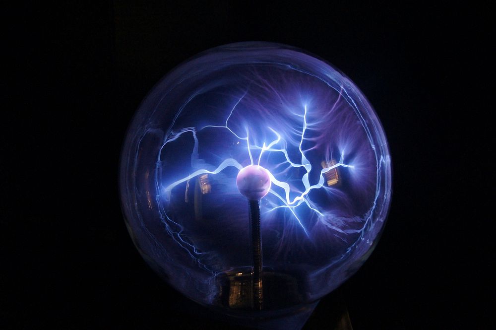 Storm light in a science ball. Free public domain CC0 photo