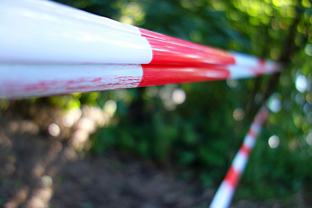 Barricade tape. Free public domain CC0 photo.