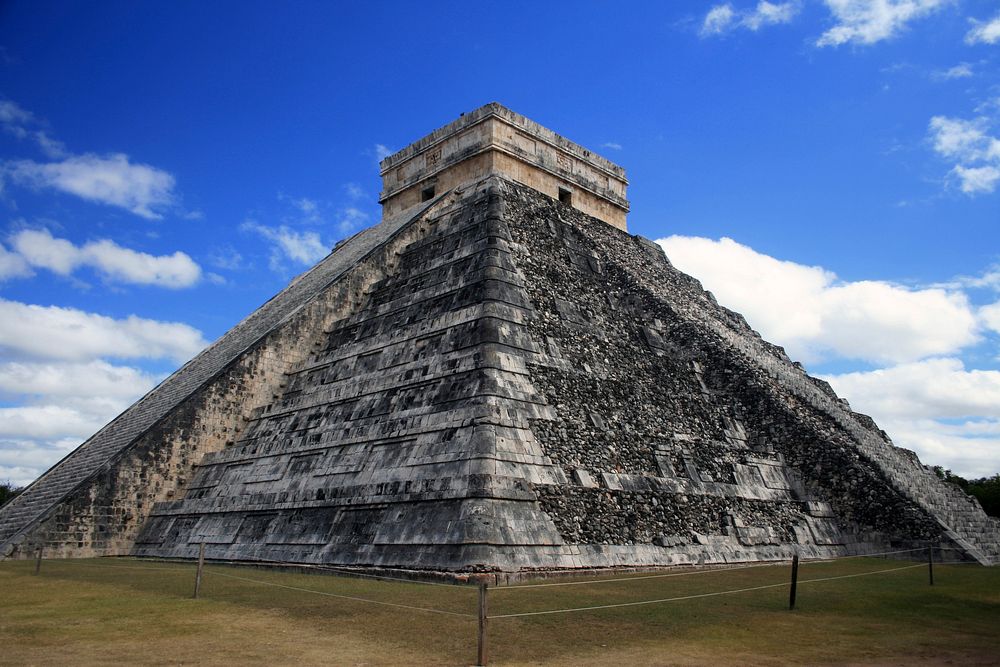 Ancient Mayan pyramid, Yucatan, Mexico. Free public domain CC0 image.