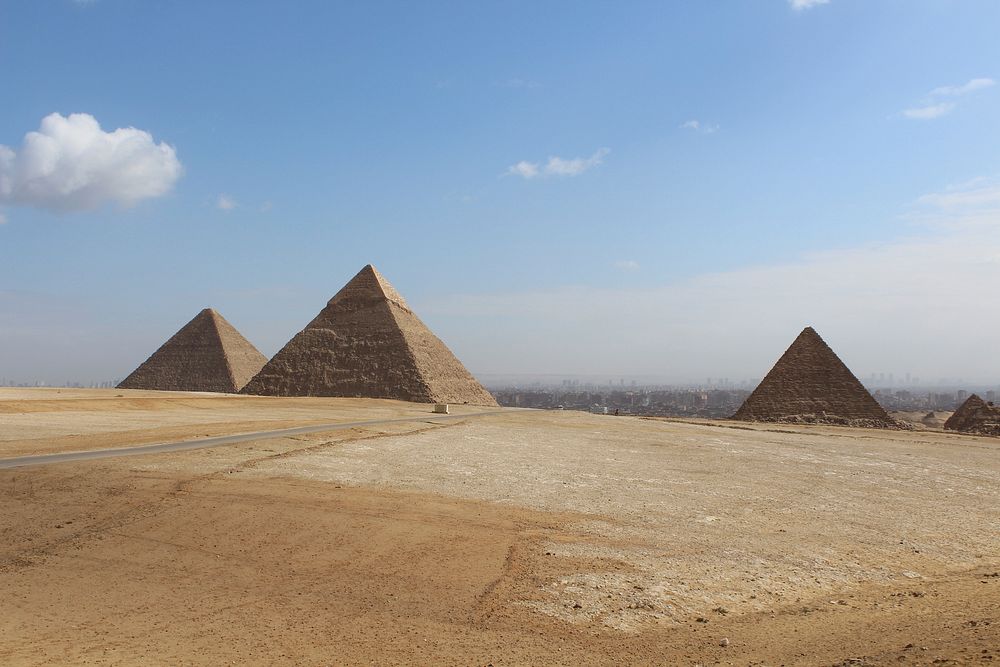 Pyramid in desert. Free public domain CC0 photo.