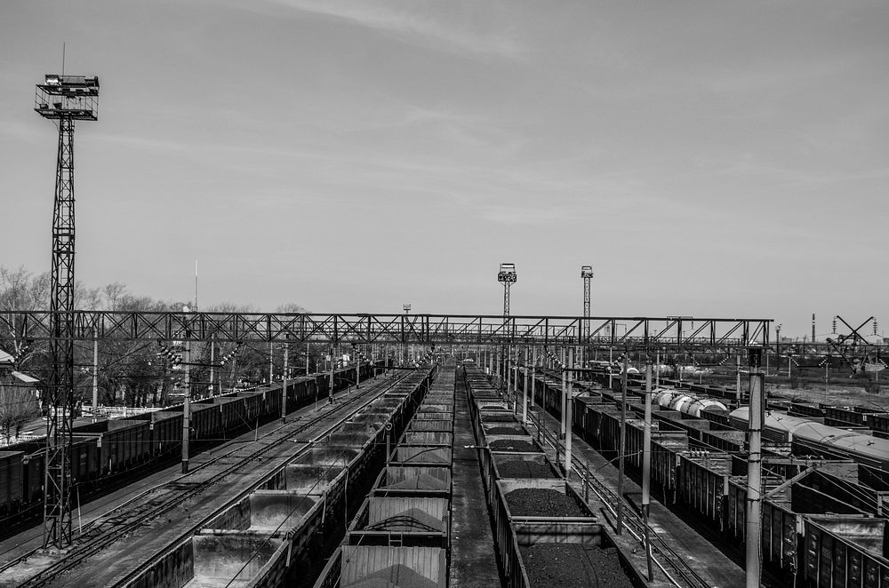 Empty train track. Free public domain CC0 photo.