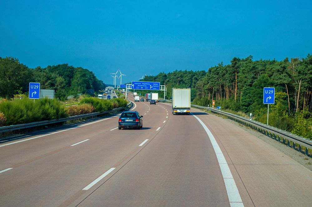 Cars on the road. Free public domain CC0 photo.