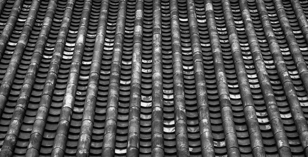 Clay roof tiles. Free public domain CC0 photo.