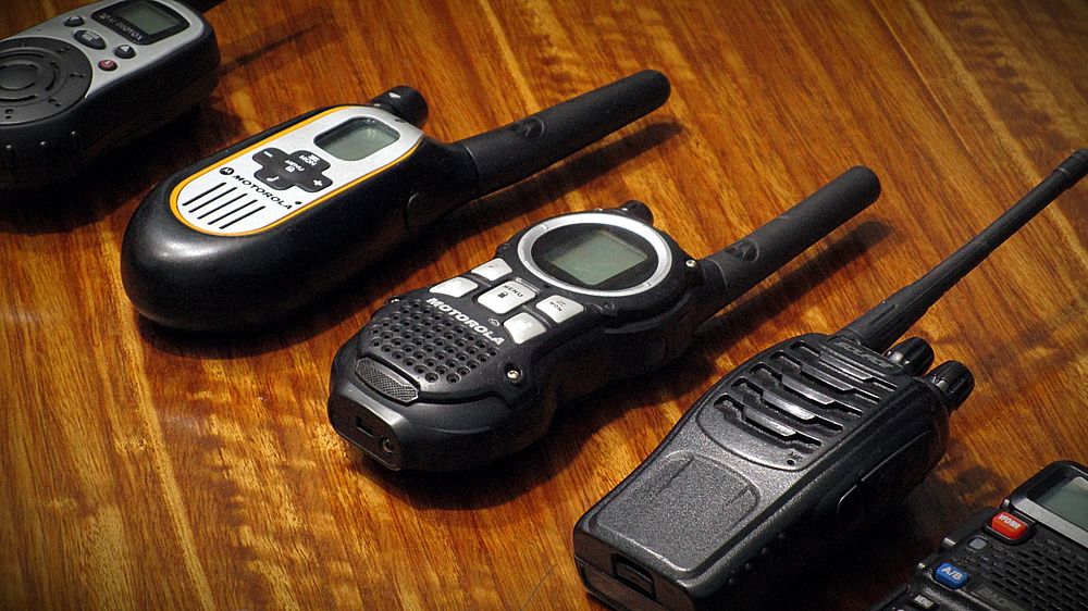 Motorola walkie talkies, location unknown, 26 February 2016.