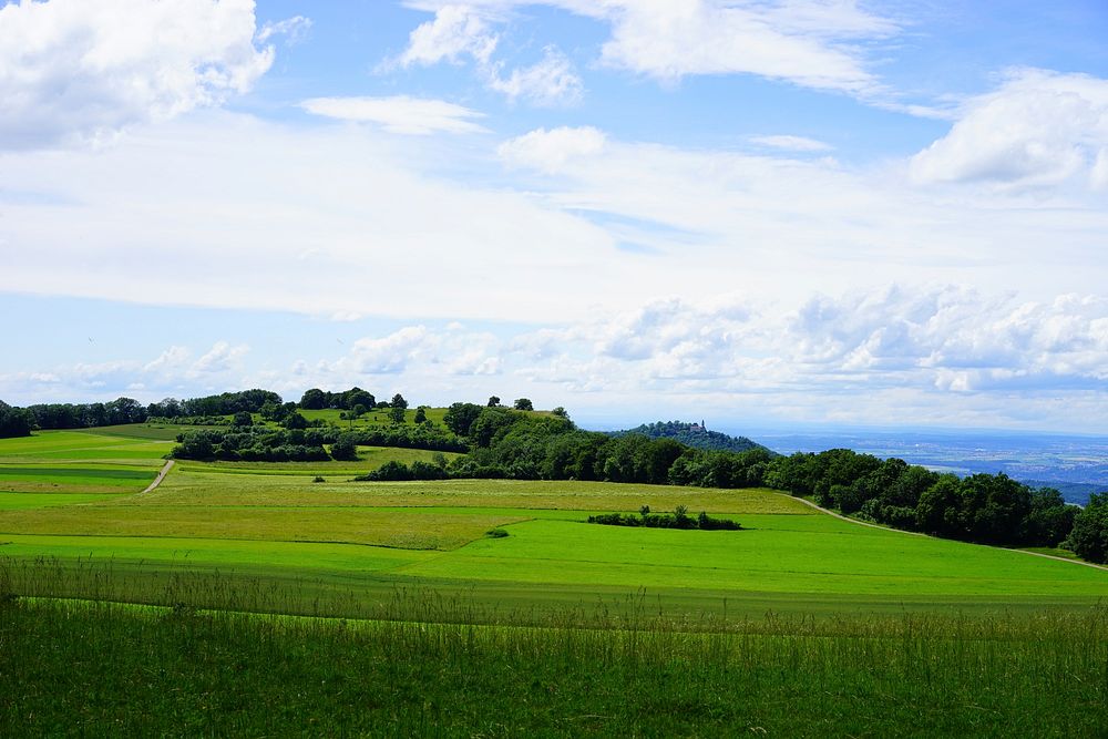 Beautiful vast agricultural landscape. Free public domain CC0 photo.