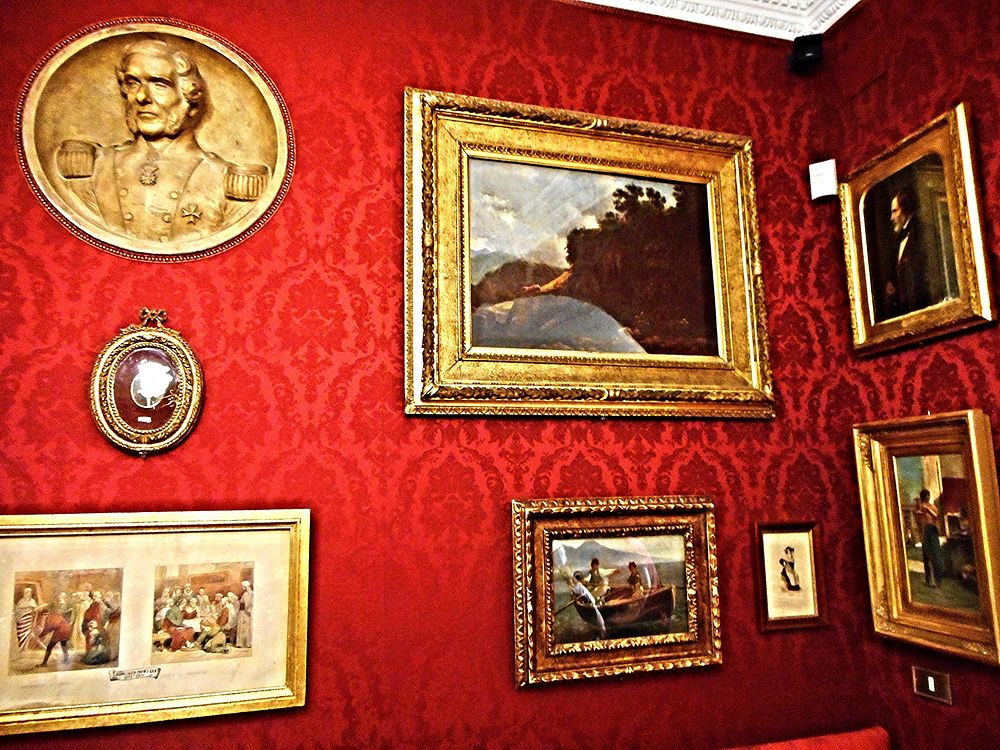 Red hall, Greco cafe. Free public domain CC0 photo.