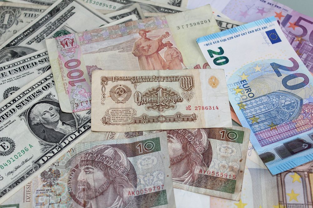 Currencies, money & banking. Free public domain CC0 image.