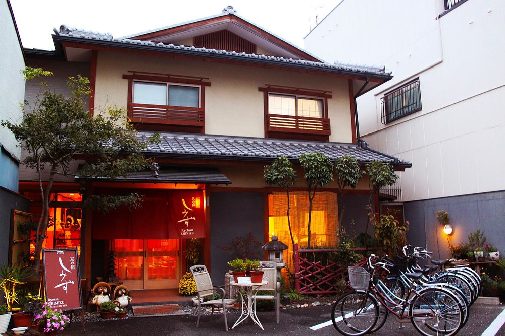 Bicycles in front of shop in Japan. Free public domain CC0 photo.