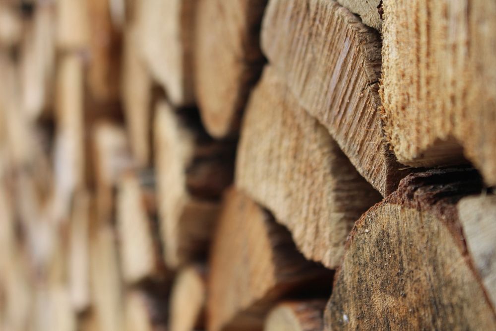 Stack of firewood timber. Free public domain CC0 image