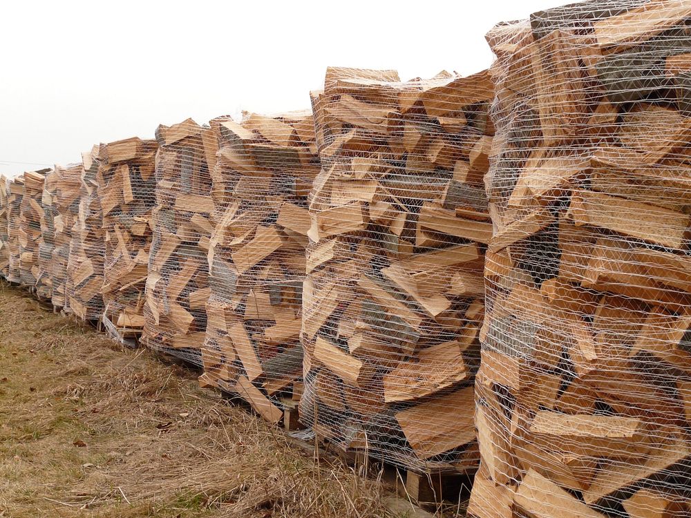 Firewood racks. Free public domain CC0 photo.