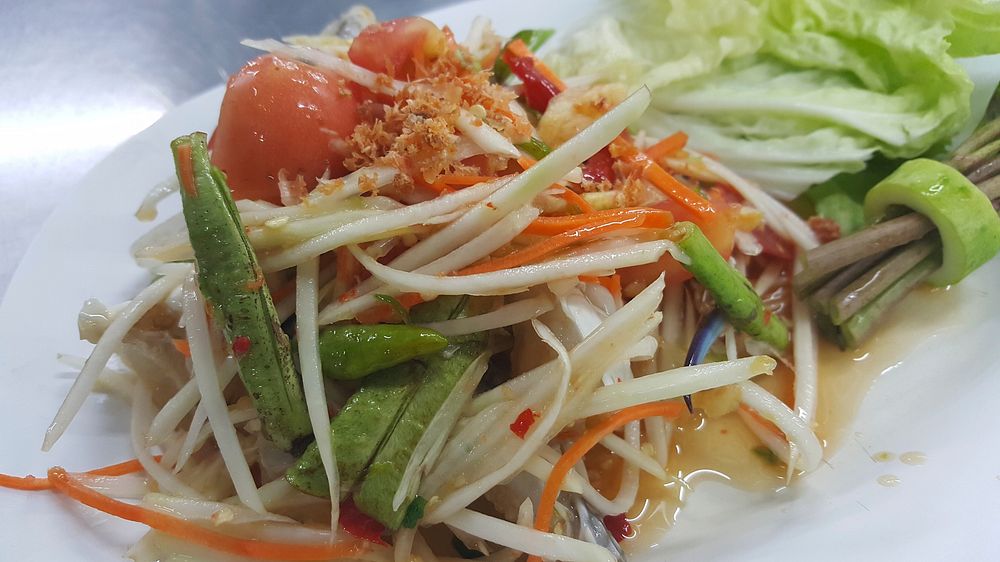 Spicy Thai food, Asian cuisine. Free public domain CC0 photo