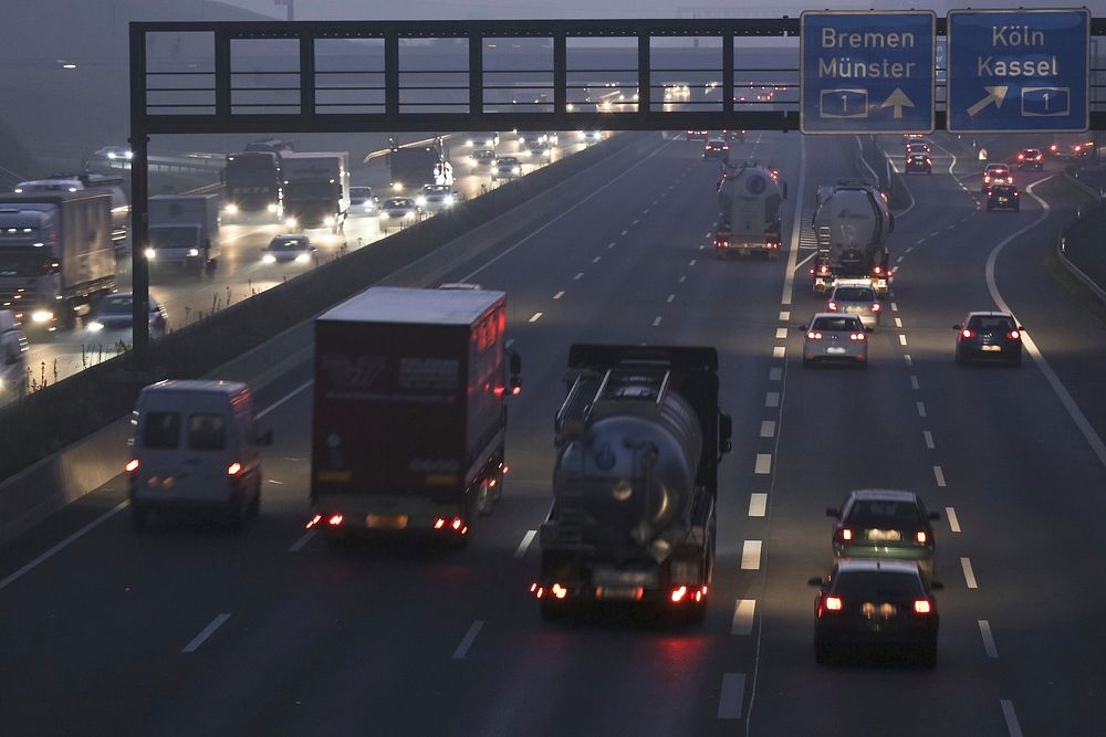 Delivery truck, logistics and freight delivery. Free public domain CC0 photo.