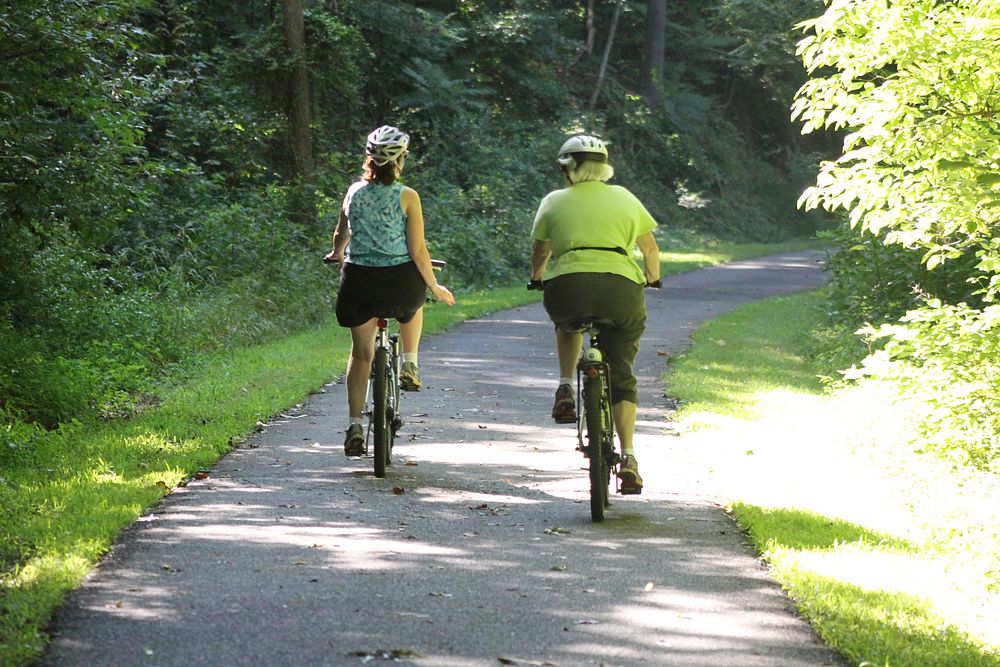 People doing bicycle tour. Free public domain CC0 photo.