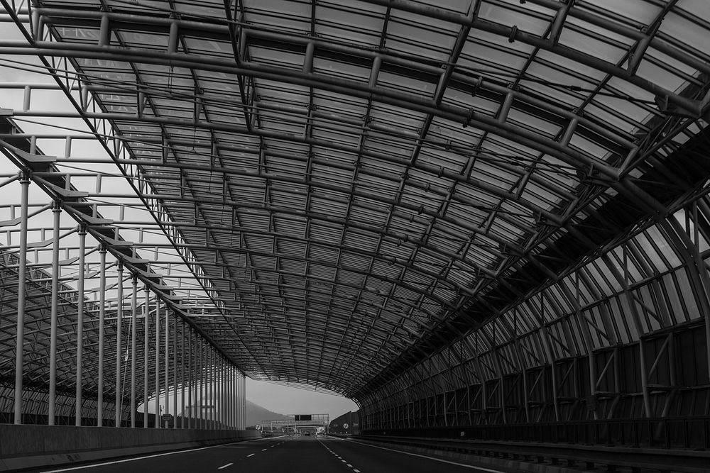 Highway tunnel, motorway in Czech. Free public domain CC0 photo