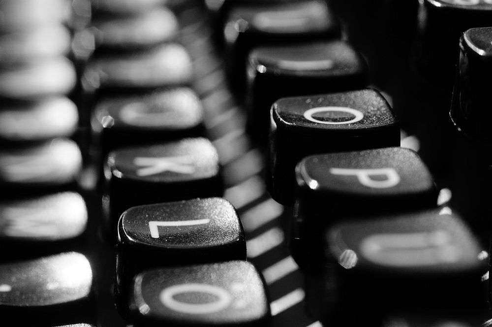 Dark keyboard closeup. Free public domain CC0 photo.