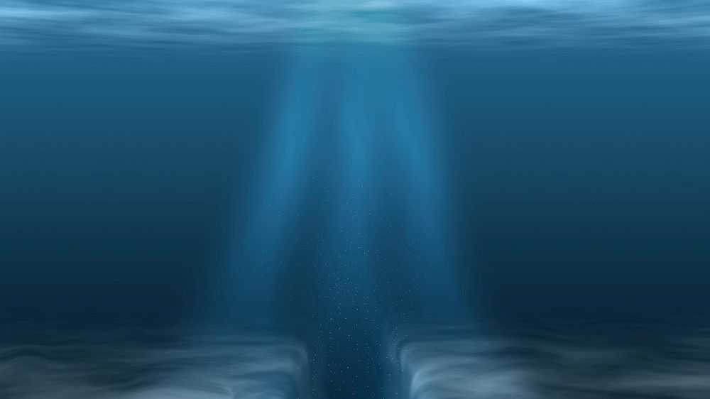 Light shinning underwater. Free public domain CC0 photo.