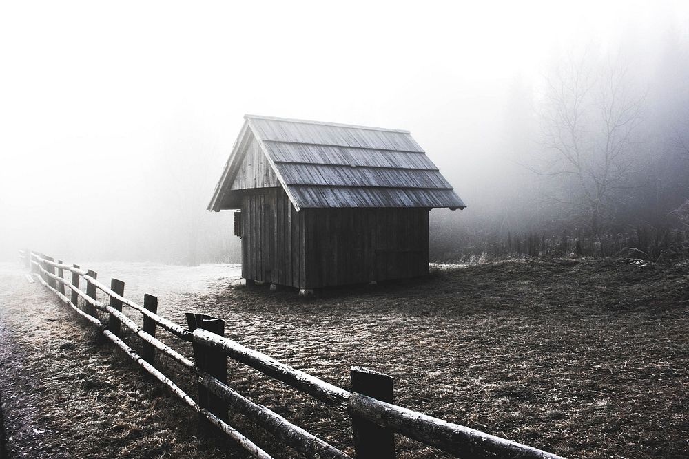 Free dark hut image, public domain shelter CC0 photo.