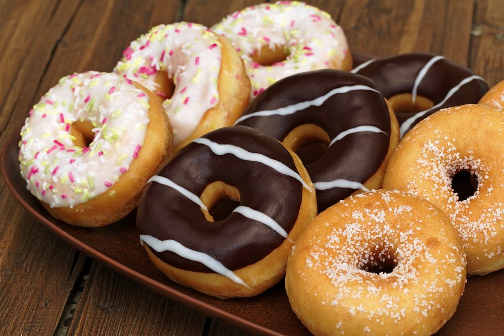 Free glazed donuts image, public domain CC0 photo.
