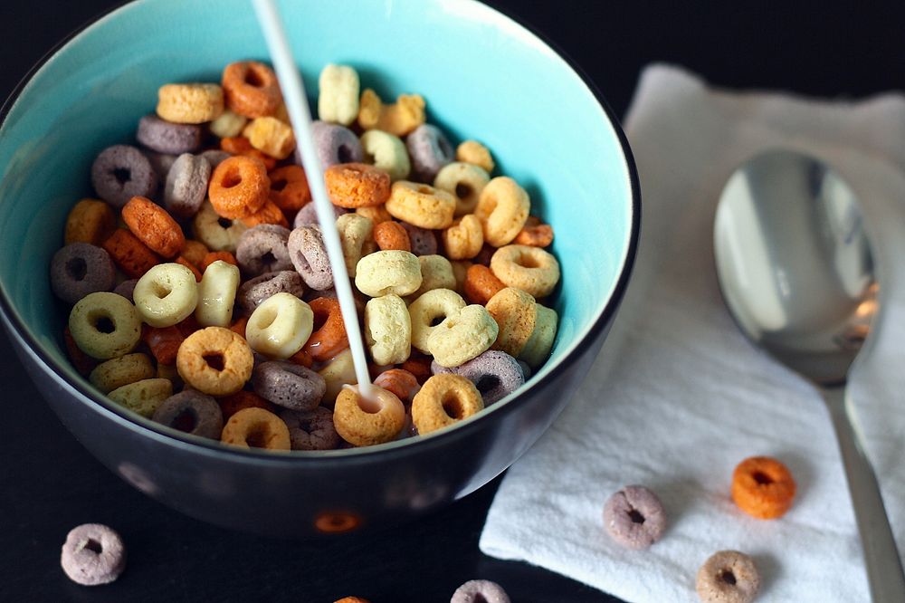 Free bowl of cereal for breakfast image, public domain food CC0 photo.