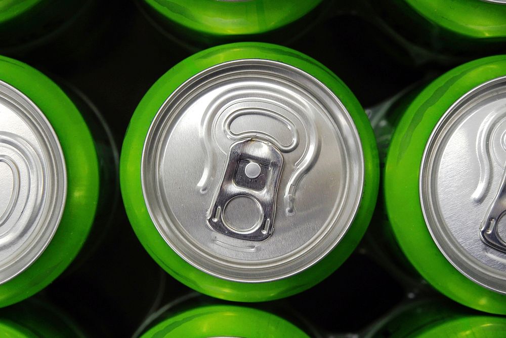 Free green cans image, public domain beverage CC0 photo.