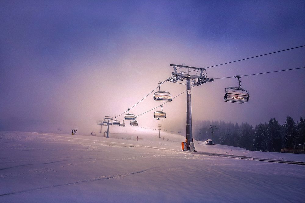 Free Ski Lifts photo, public domain winter CC0 image.