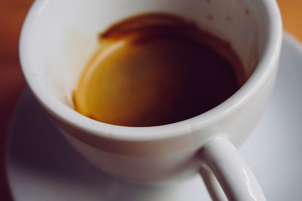 Free empty coffee cup photo, public domain drink CC0 image.