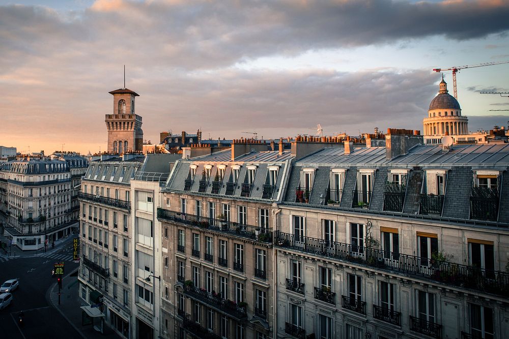 Rooftops in Paris, free public domain CC0 photo