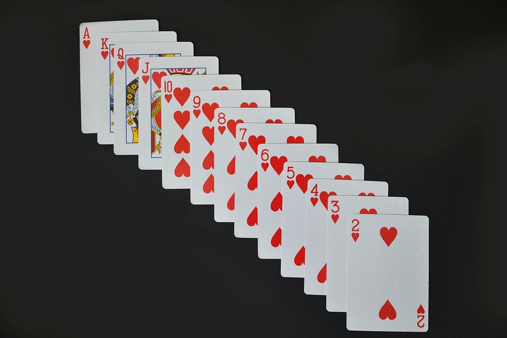 Free casino cards on black background, free public domain CC0 photo.