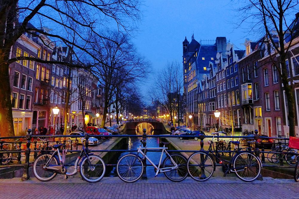 Free bikes in Amsterdam image, public domain traveling CC0 photo.