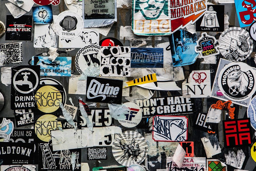 Stickers, NYC, USA, date unknown. 