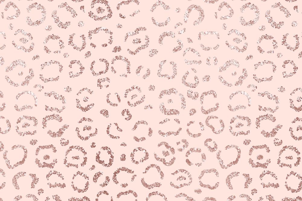 Leopard pattern rose gold background, abstract animal print design vector