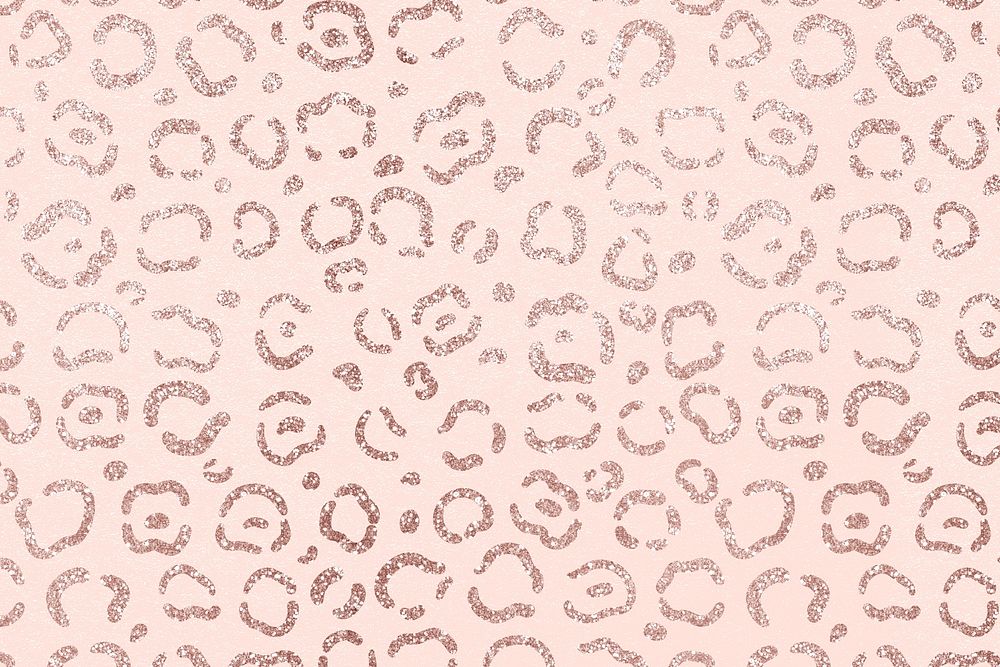 Leopard pattern rose gold background, animal print design