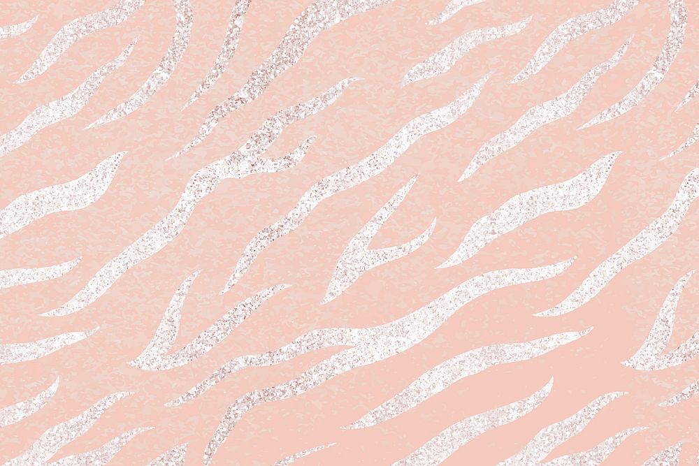 Tiger pattern pink background, abstract animal print design vector