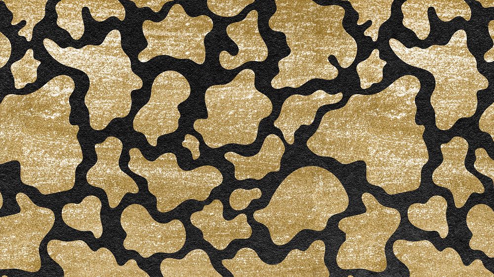 Gold cow desktop wallpaper, animal texture background