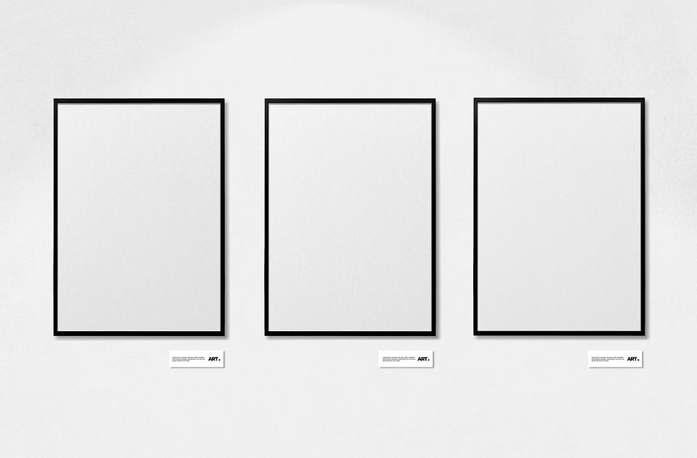 Blank photo frames, home interior with blank design space