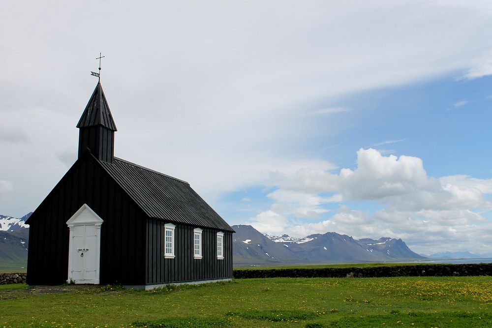 Free Budir Church, Hamlet, Iceland photo, public domain travel CC0 image.