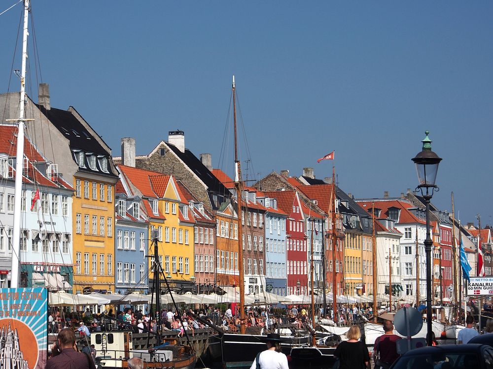 Free Copenhagen Nyhavn District, Denmark photo, public domain travel CC0 image.