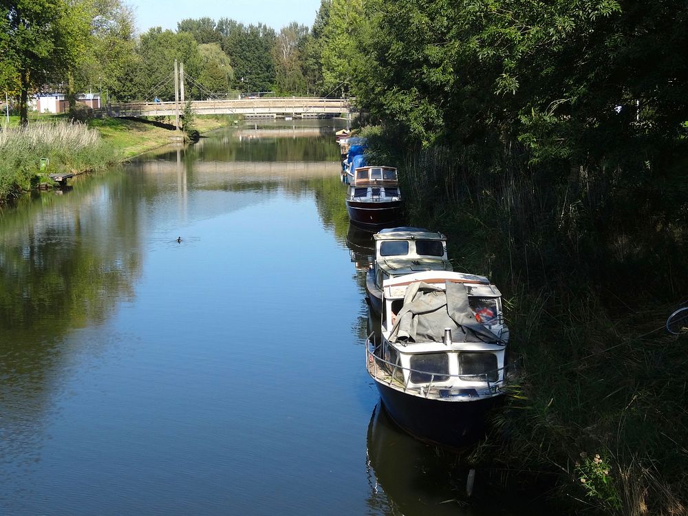 Free boat on river image, public domain ship CC0 photo.