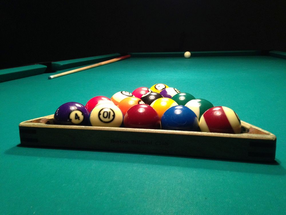 Billiard Balls In A Pool Table