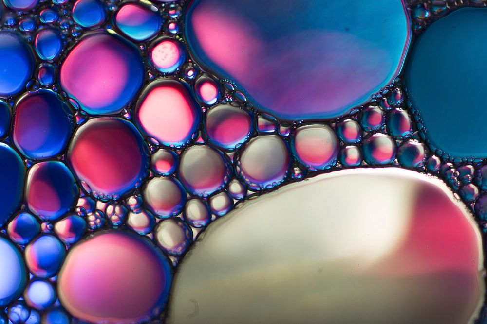 Free soap bubbles closeup image, public domain texture CC0 photo.