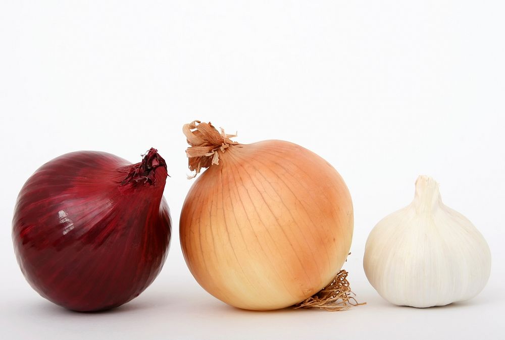 Free onions and garlic image, public domain vegetable CC0 photo.