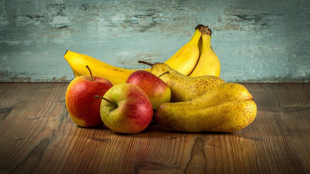 Free apple and banana image, public domain fruit CC0 photo.