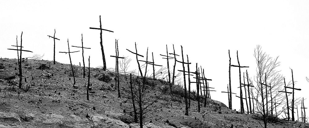 Free wooden crosses image, public domain CC0 photo.