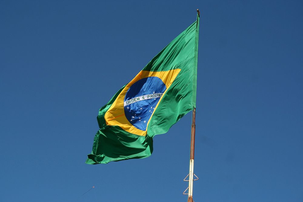 Free Brazil flag image, public domain banner CC0 photo.
