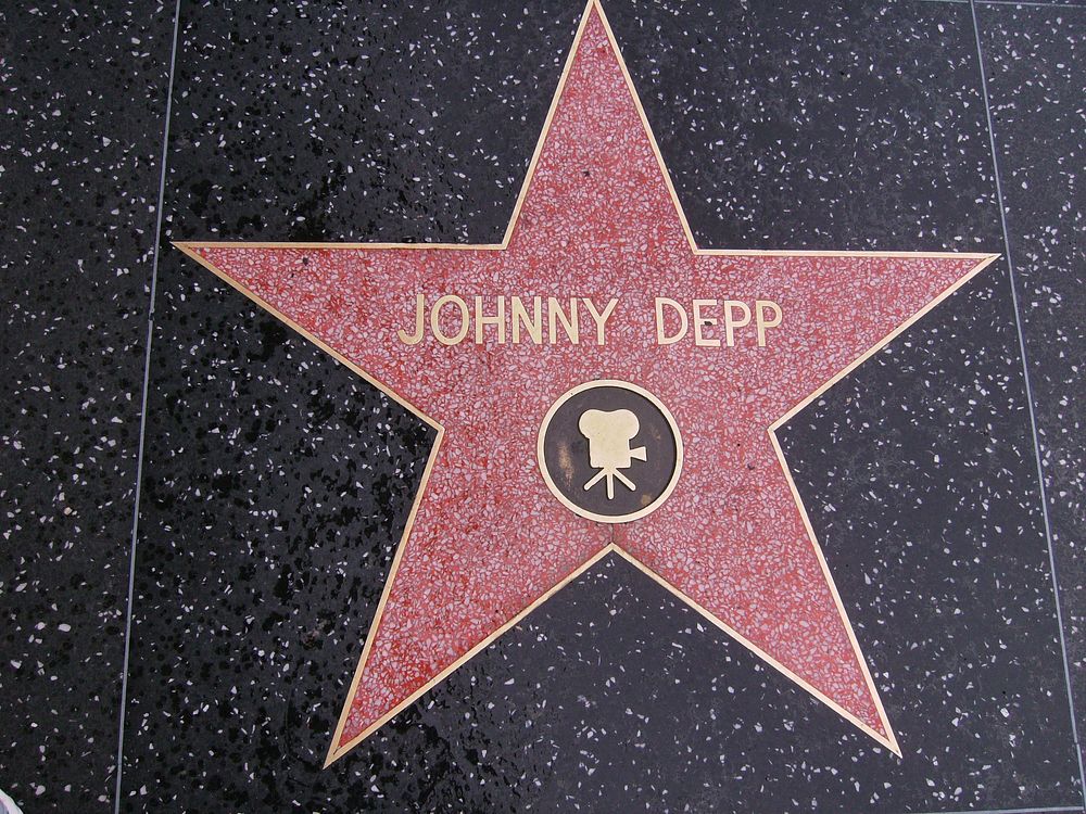 Johnny Depp Walk of Fame Star, Hollywood, LA, California, USA, 03/11/2017.