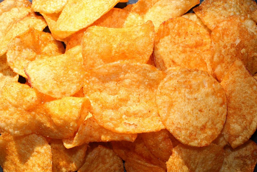 Free potato chips image, public domain food CC0 photo.