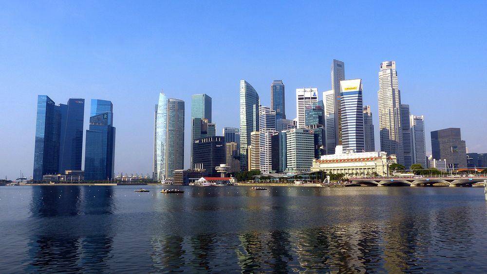 Free Singapore skyline photo, public domain travel CC0 image.