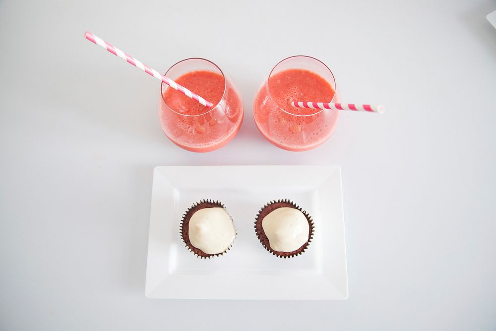 Free watermelon smoothie, public domain drink CC0 photo.