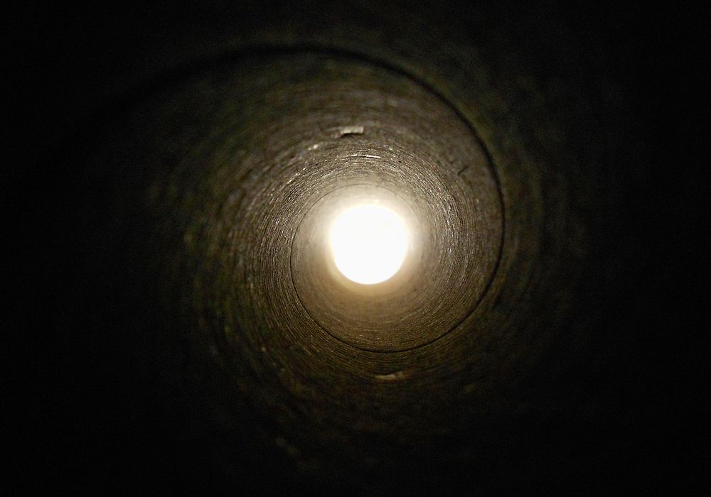 Free light above underground public domain CC0 photo.