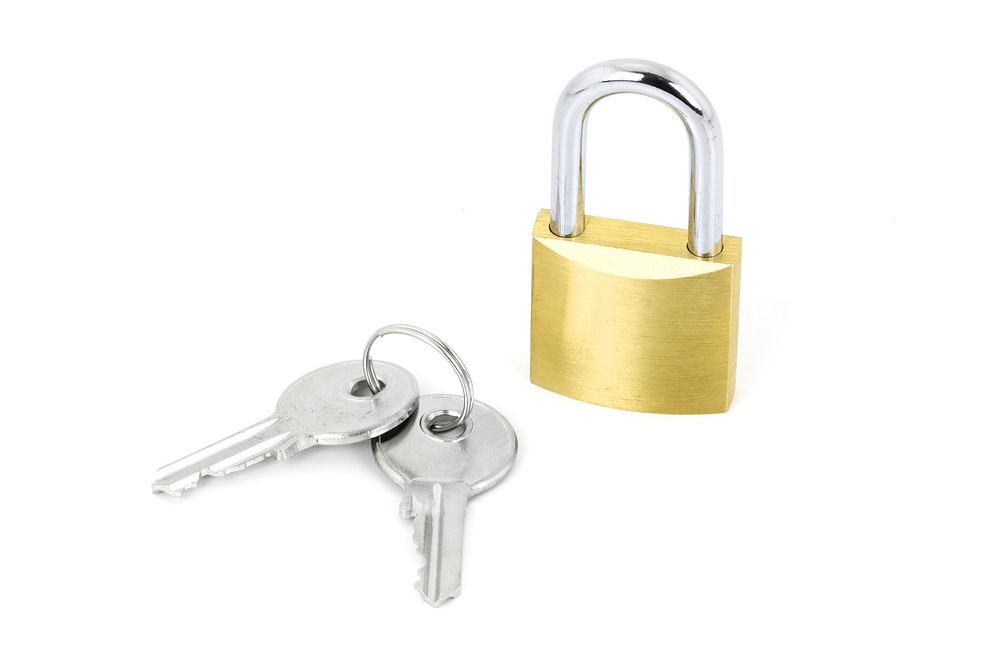 Lock and key. Free public domain CC0 photo.